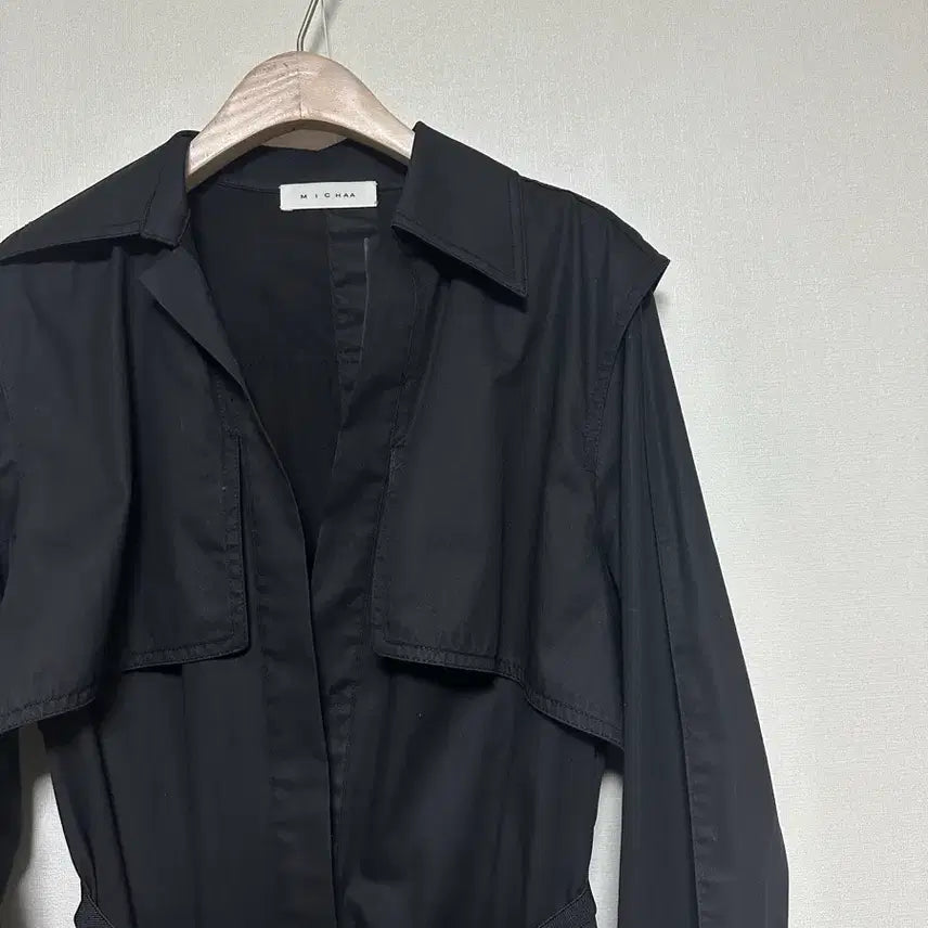 [BUNJANG] Missha Belted Long Trench Coat / 미샤22 절개 벨티드 롱 트렌치코트