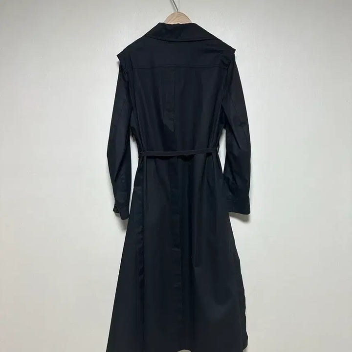 [BUNJANG] Missha Belted Long Trench Coat / 미샤22 절개 벨티드 롱 트렌치코트