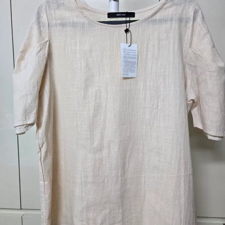 [BUNJANG] Misscan Linen Blend Short Sleeve T-shirt / 미스칸 린넨 혼방 반팔 티셔츠