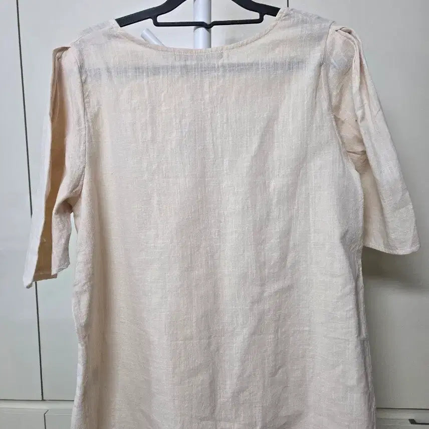 [BUNJANG] Misscan Linen Blend Short Sleeve T-shirt / 미스칸 린넨 혼방 반팔 티셔츠