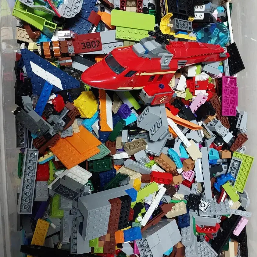 [BUNJANG] Lego Airplane and Car Bulk Parts Bundle Set / 레고 비행기 자동차 혼합 벌크  부품 일괄