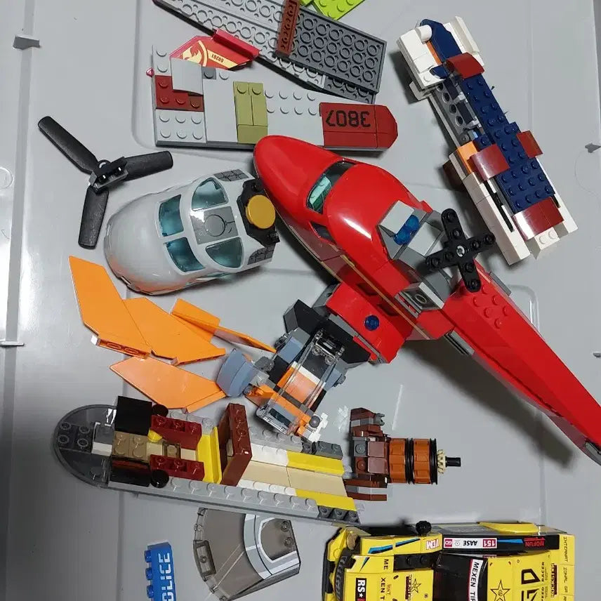 [BUNJANG] Lego Airplane and Car Bulk Parts Bundle Set / 레고 비행기 자동차 혼합 벌크  부품 일괄