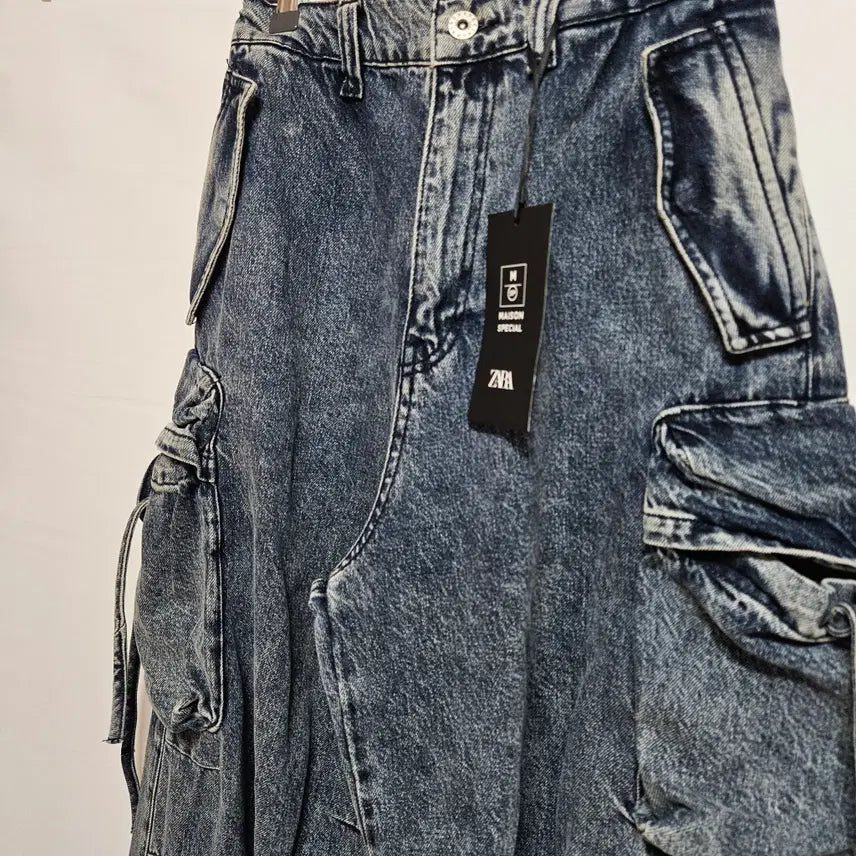 [BUNJANG] Zara Maison Special Denim Cargo Pants - S / 자라 메종스페셜 데님 카고 팬츠 S