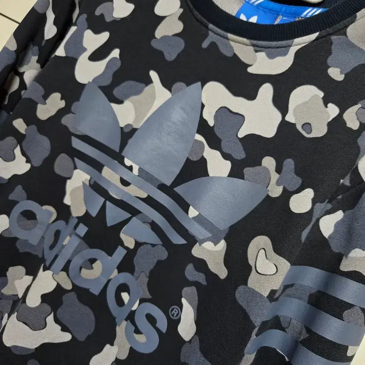 [BUNJANG] Adidas Camo Trefoil Sweatshirt / 아디다스 왕불꽃 카모 맨투맨(100사이즈)