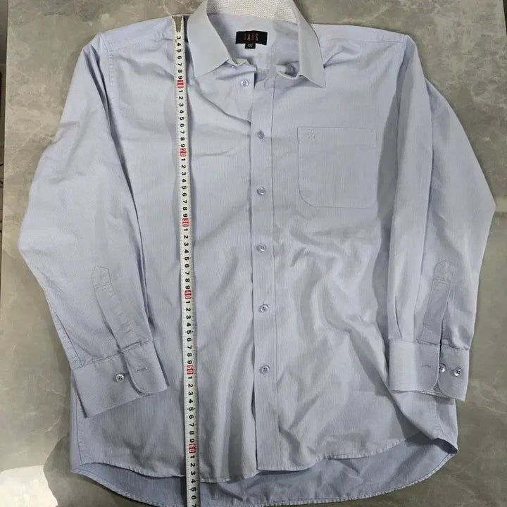 [BUNJANG] Daks Sky Blue Striped Long Sleeve Shirt / 닥스 하늘색 스트라이프 긴팔 셔츠 100