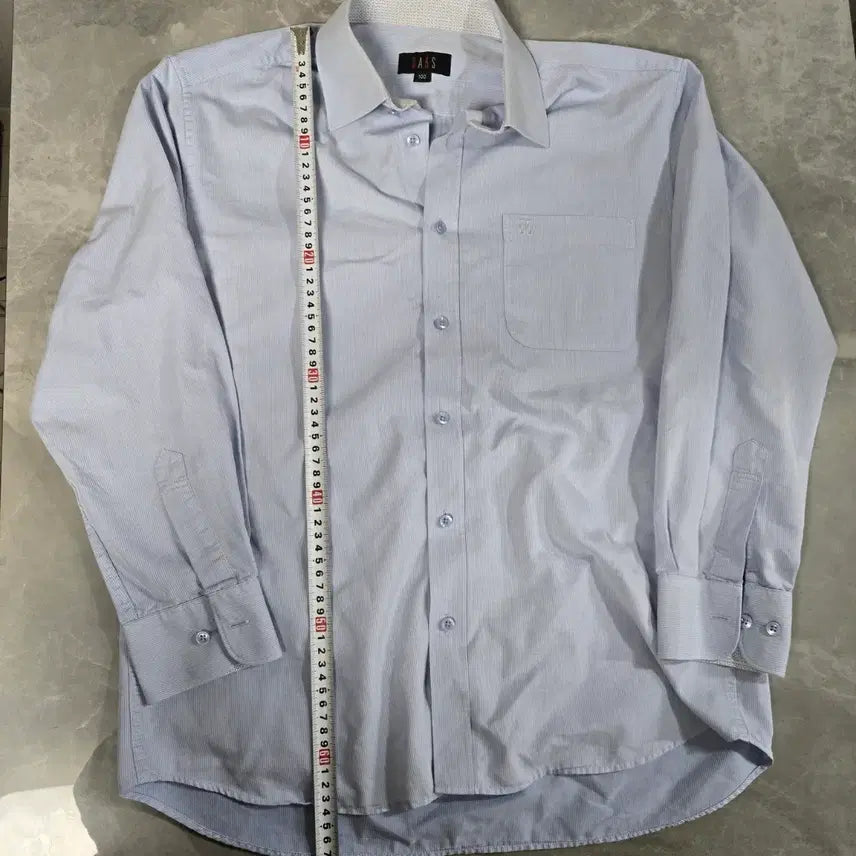 [BUNJANG] Daks Sky Blue Striped Long Sleeve Shirt / 닥스 하늘색 스트라이프 긴팔 셔츠 100
