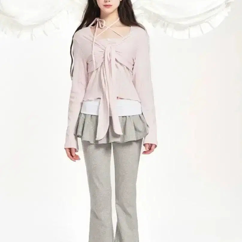 [BUNJANG] Whisper Fairy Rosy Bloom Bolero Cardigan Set / 위스페어리 로지블룸 볼레로 가디건 세트 핑크 디어마이페어리