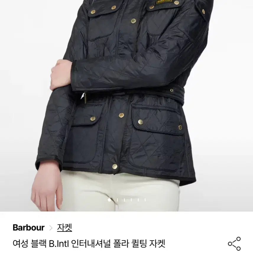 [BUNJANG] Barbour International Polar Quilted Jacket Black / 바버 인터내셔널 폴라 퀼팅 자켓 블랙