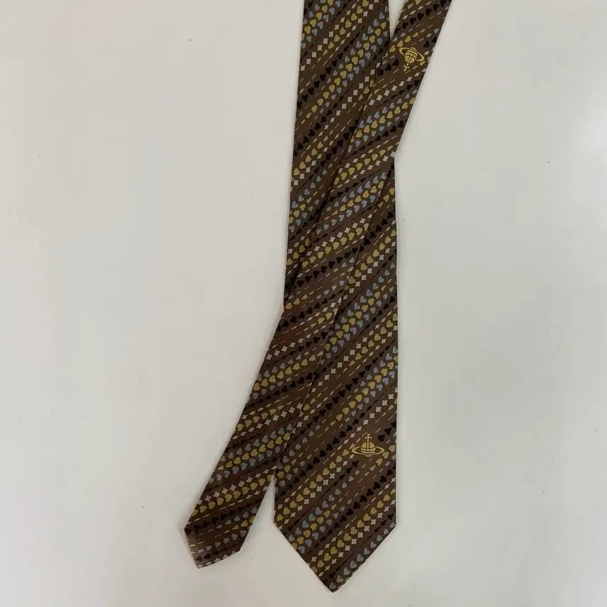 [BUNJANG] Vivienne Westwood Simple Logo Silk Necktie / 비비안웨스트우드 심플로고 정품 명품 넥타이(Vivienne)8.4cm