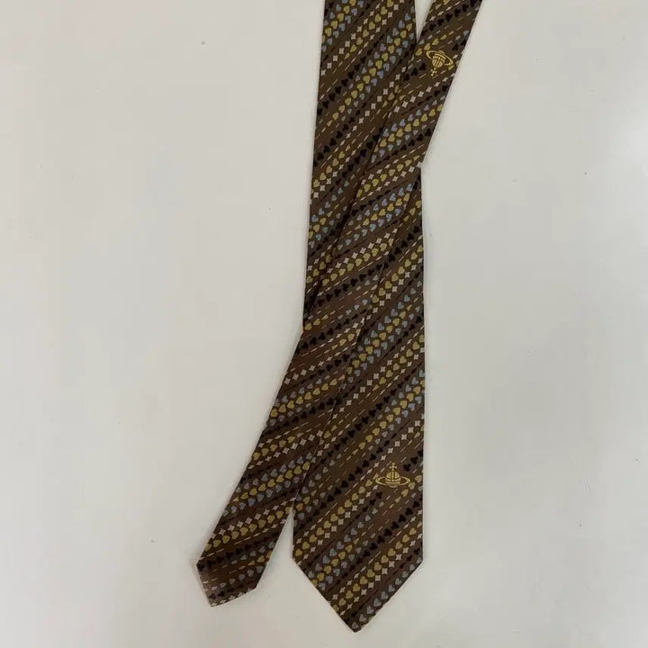 [BUNJANG] Vivienne Westwood Simple Logo Silk Necktie / 비비안웨스트우드 심플로고 정품 명품 넥타이(Vivienne)8.4cm