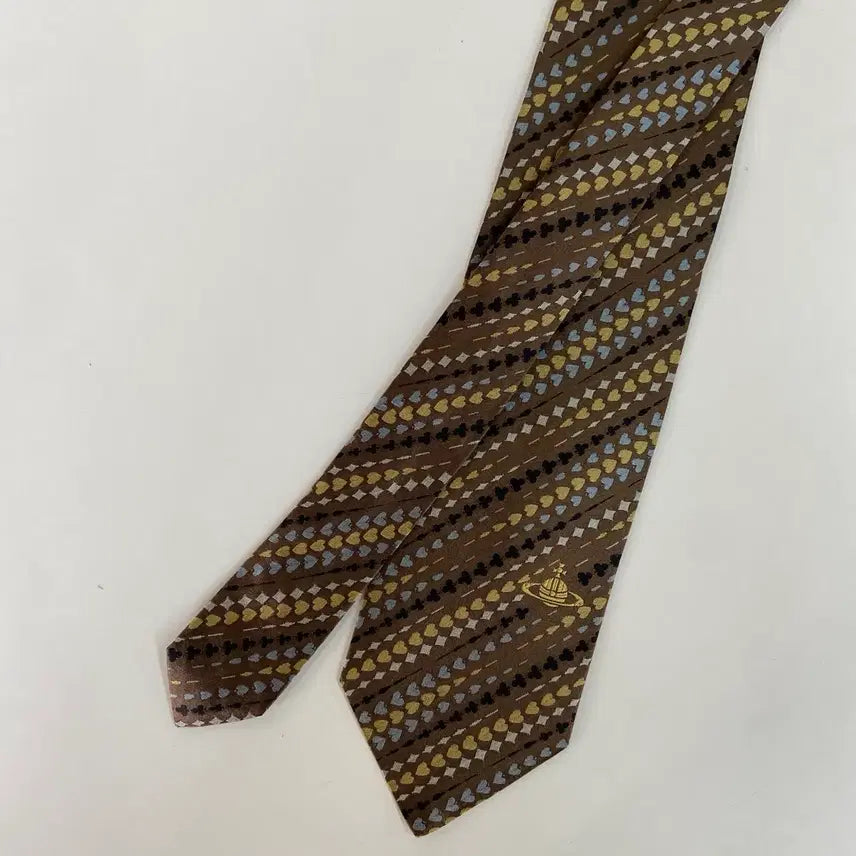[BUNJANG] Vivienne Westwood Simple Logo Silk Necktie / 비비안웨스트우드 심플로고 정품 명품 넥타이(Vivienne)8.4cm