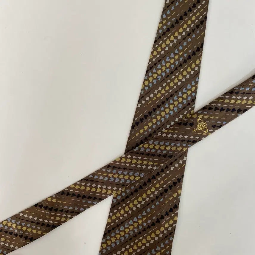 [BUNJANG] Vivienne Westwood Simple Logo Silk Necktie / 비비안웨스트우드 심플로고 정품 명품 넥타이(Vivienne)8.4cm