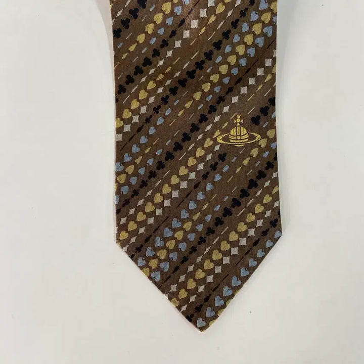 [BUNJANG] Vivienne Westwood Simple Logo Silk Necktie / 비비안웨스트우드 심플로고 정품 명품 넥타이(Vivienne)8.4cm
