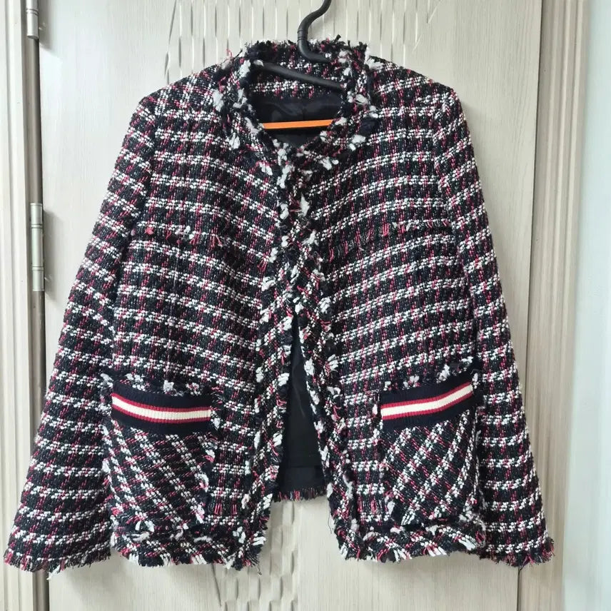 [BUNJANG] Tweed Check Jacket Size 55 / 트위드 체크 자켓 55