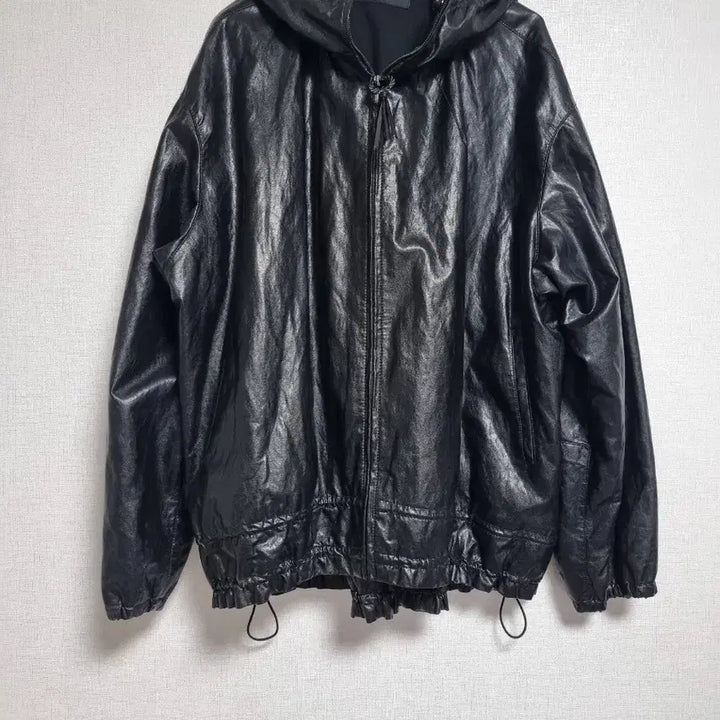 [BUNJANG] TIME Synthetic Leather Jumper / * 타임 합성 가죽 점퍼 프리사이즈