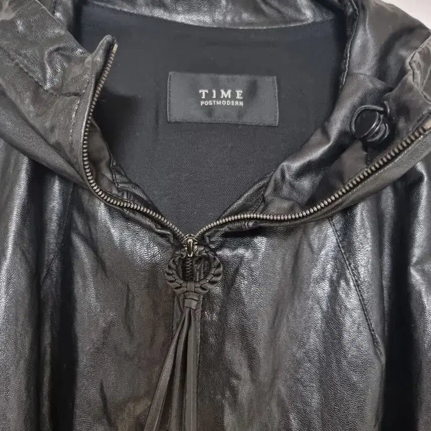 [BUNJANG] TIME Synthetic Leather Jumper / * 타임 합성 가죽 점퍼 프리사이즈