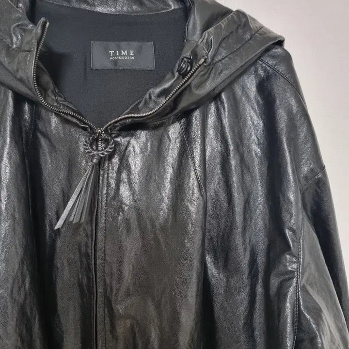[BUNJANG] TIME Synthetic Leather Jumper / * 타임 합성 가죽 점퍼 프리사이즈