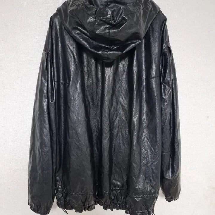 [BUNJANG] TIME Synthetic Leather Jumper / * 타임 합성 가죽 점퍼 프리사이즈