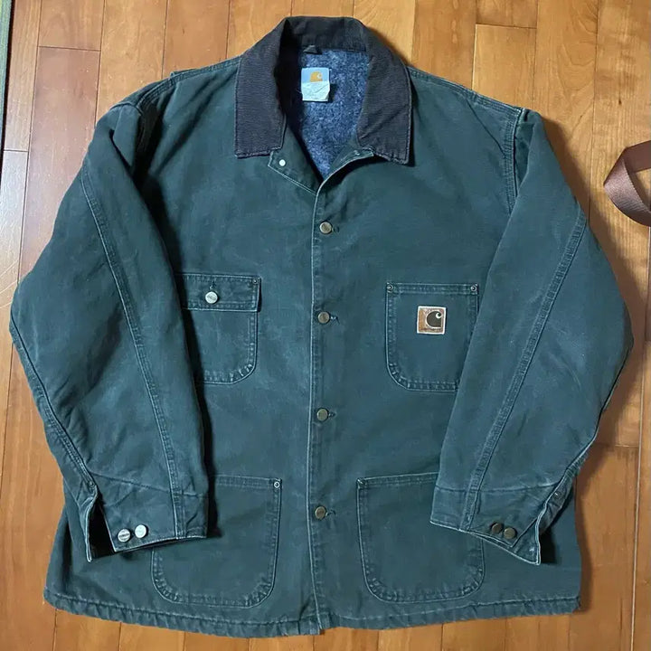 [BUNJANG] Carhartt C02 Moss Chore Work Jacket / [3XL추천/표기2XL] 처분 USA 칼하트 c02 모스 초어 워크 자켓