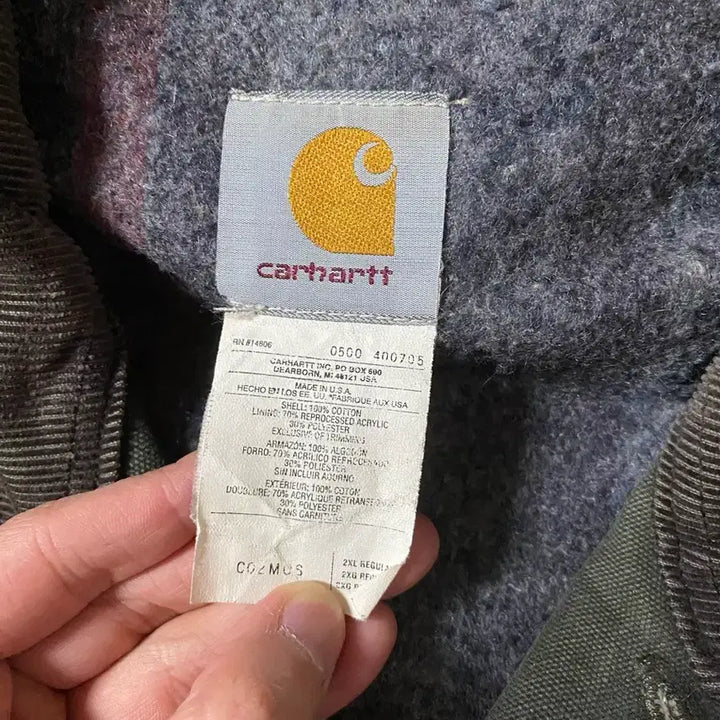 [BUNJANG] Carhartt C02 Moss Chore Work Jacket / [3XL추천/표기2XL] 처분 USA 칼하트 c02 모스 초어 워크 자켓