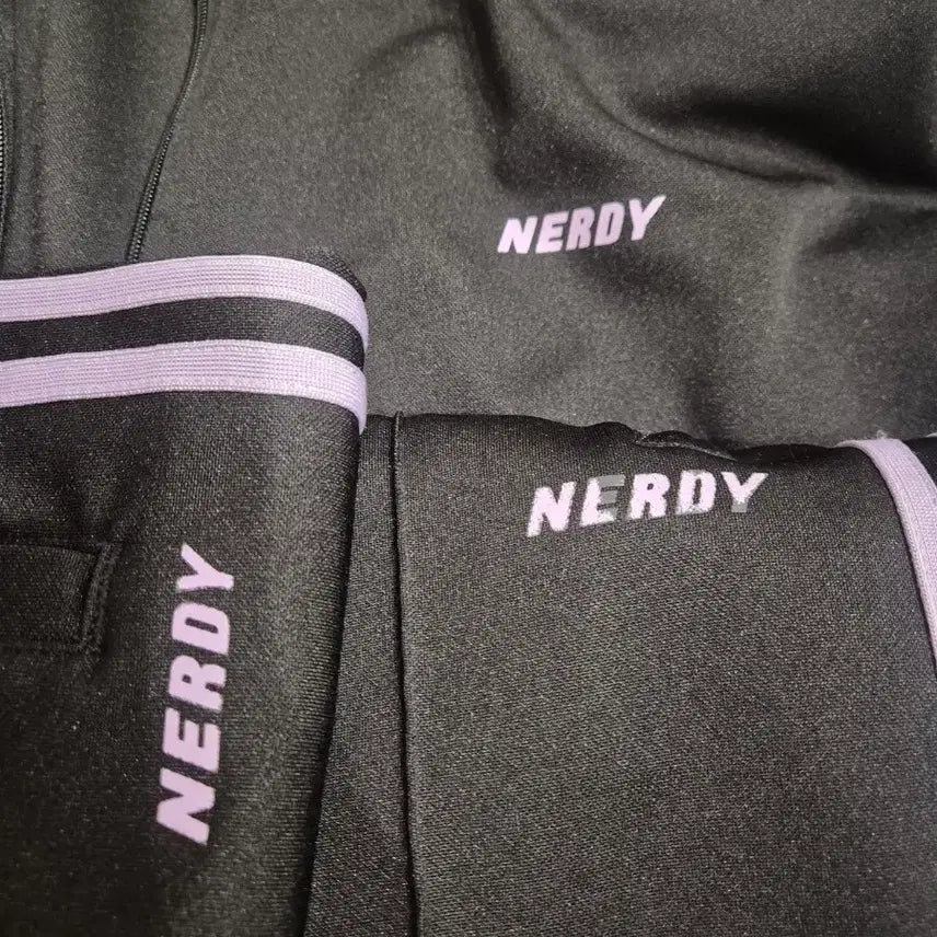 [SOLD OUT] 현대백화점구매 NERDY 트레이닝 3종 세트 블랙 라벤더 M 추리닝 운동