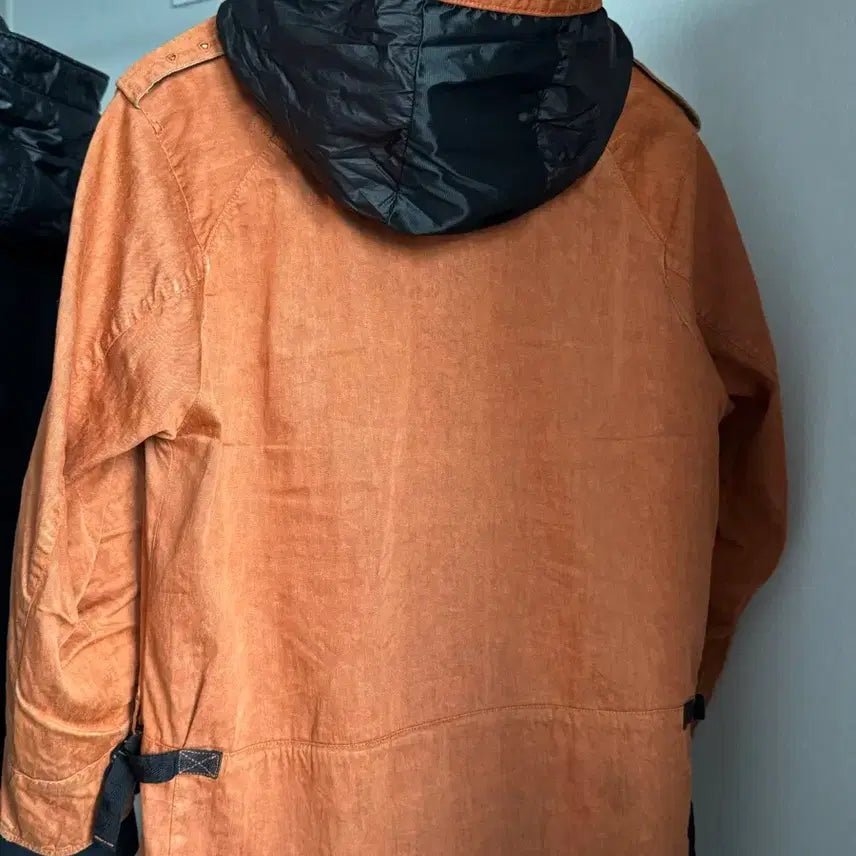 [BUNJANG] Stone Island Marino Wool Blend Hooded Jacket Orange L (105) / 스톤아릴랜드 리노 오렌지 후드 자켓 11/12 L(105)