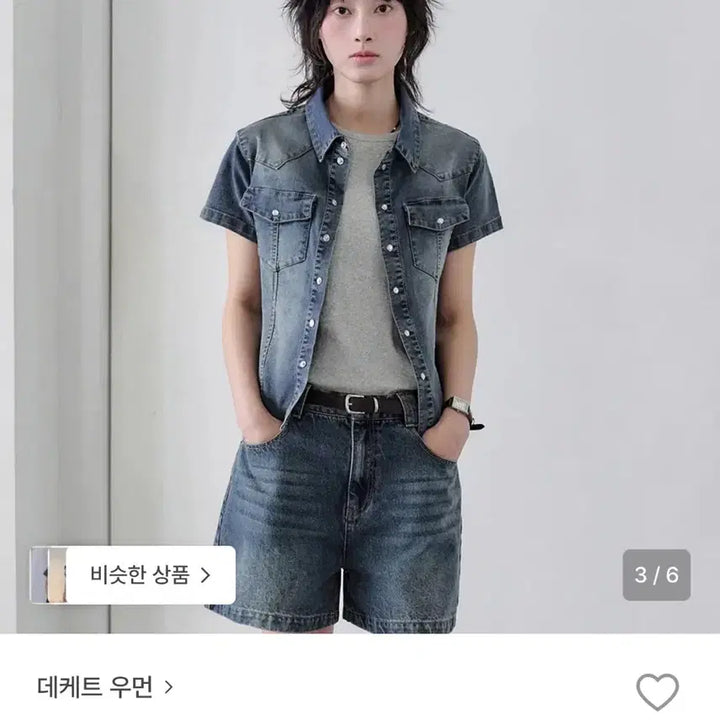 [SOLD OUT] 새상품 데케트 western slim denim short shirts