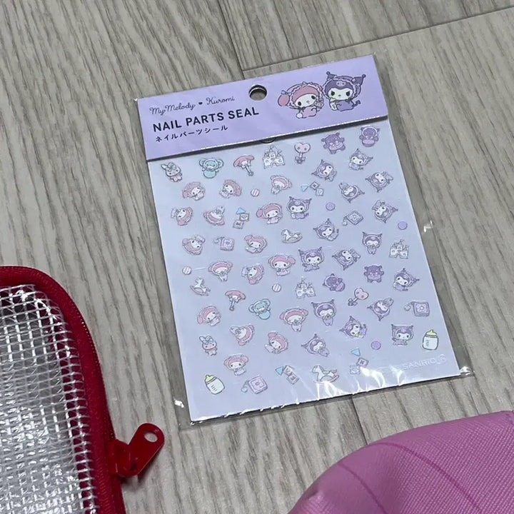 [BUNJANG] My Melody Pouch Clip Mini Seal Set / 마이멜로디 파우치 + 클립 + 미니씰 세트