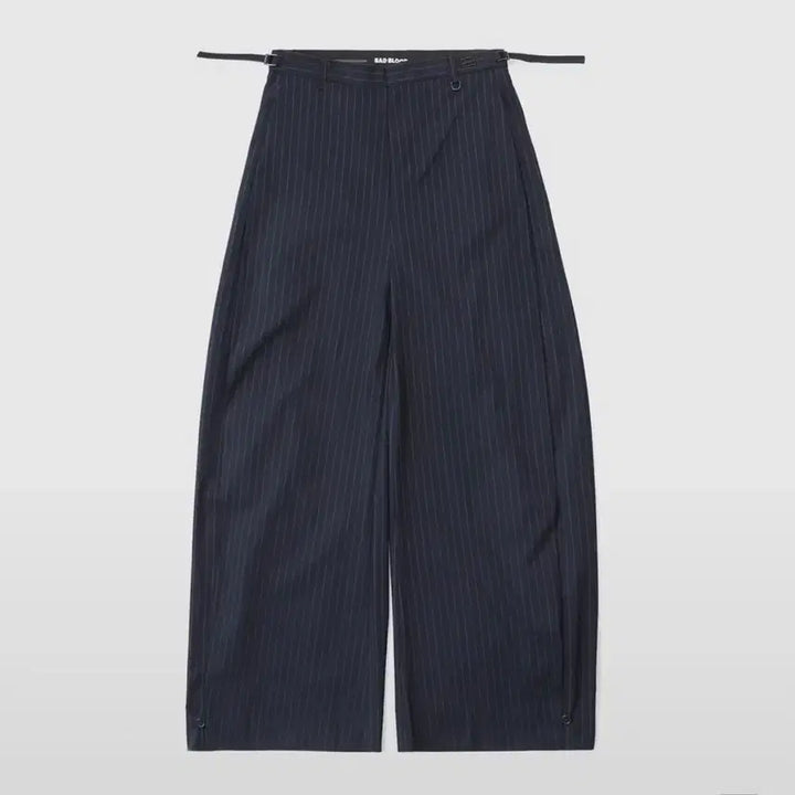 [BUNJANG] Bad Blood 101 Curved Stripe Slacks Navy XXS / 배드블러드 101 커브드 슬랙스 네이비/스트라이프 xxs