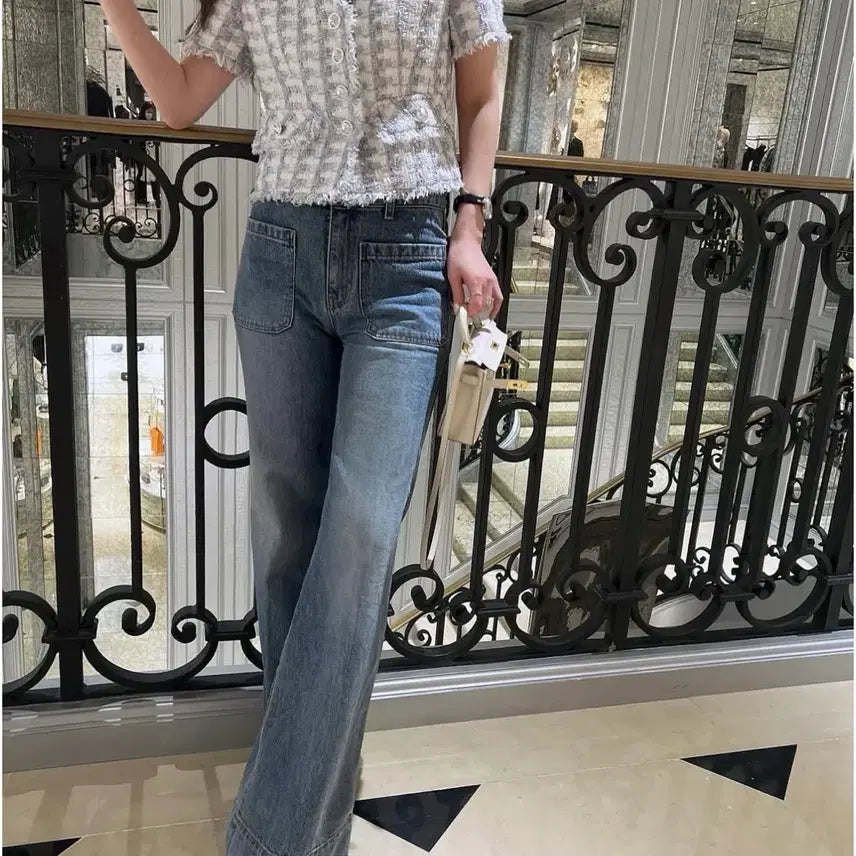 [BUNJANG] The Lauren Denim Wide Leg Pants / 더로랑 데님 s