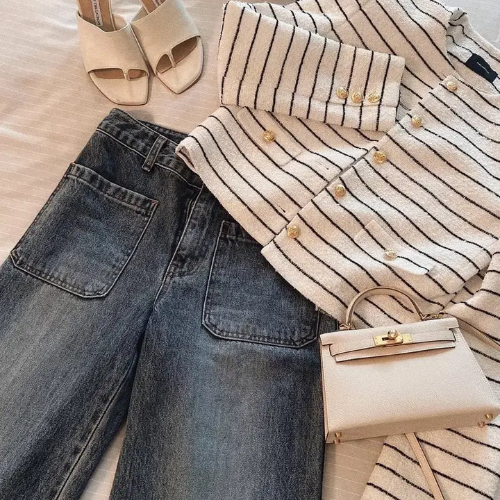 [BUNJANG] The Lauren Denim Wide Leg Pants / 더로랑 데님 s