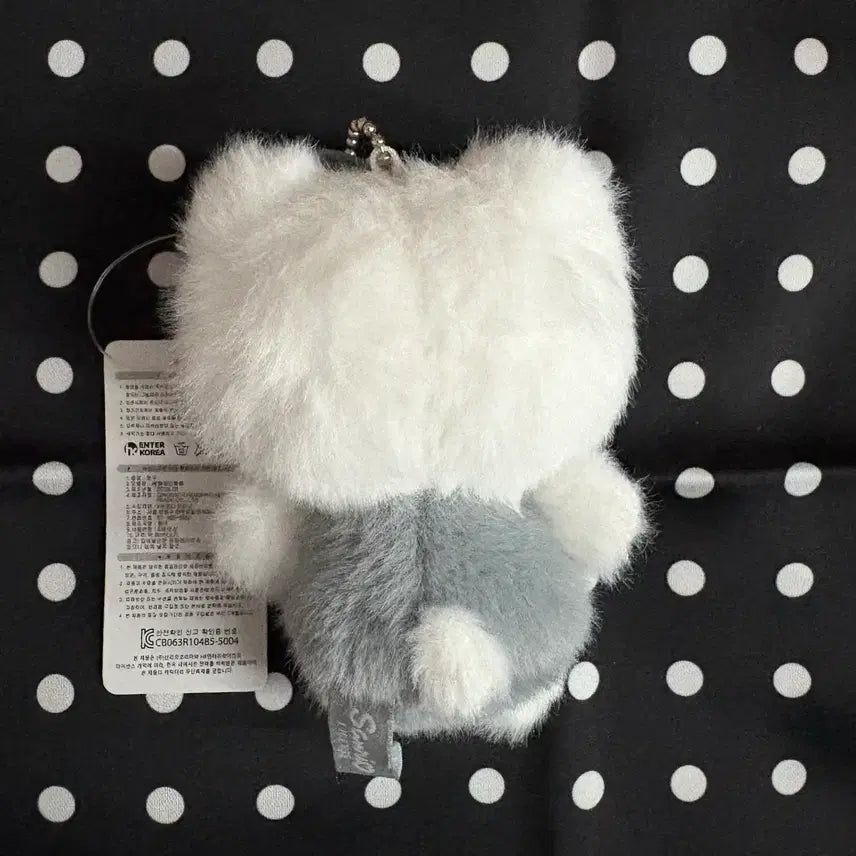 [BUNJANG] Hello Kitty Monotone Plush Keychain (Gray/Black) / (새상품)회색 모노톤 헬로키티 흑백 인형 키링