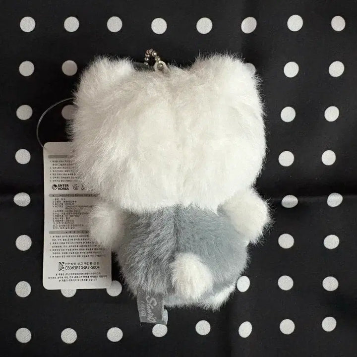 [BUNJANG] Hello Kitty Monotone Plush Keychain (Gray/Black) / (새상품)회색 모노톤 헬로키티 흑백 인형 키링