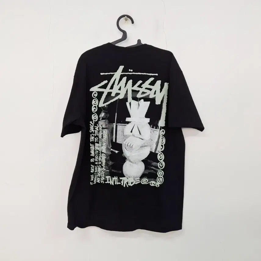 [BUNJANG] Stussy Landin Short Sleeve T-shirt - Black / 스투시 란딘 반팔 티셔츠 L 블랙