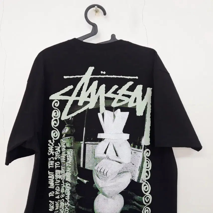 [BUNJANG] Stussy Landin Short Sleeve T-shirt - Black / 스투시 란딘 반팔 티셔츠 L 블랙