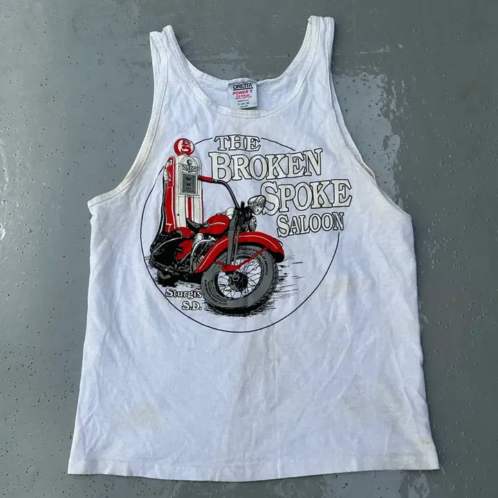 [BUNJANG] 90s Vintage Broken Spoke Saloon Graphic Tee / [빈티지] 90s Vintage Broken Saloon Tee