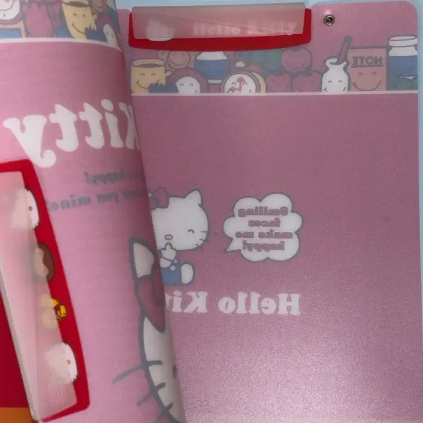 [BUNJANG] Sanrio Classic Kitty Double Clip File (Red) / 고전문구 고전키티 산리오 더블클립 파일 (레드)