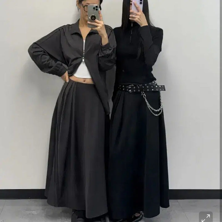 [BUNJANG] Trimming Bird Double Stripe Track Skirt / 트리밍버드 더블 스트라이프 트랙 셋업 스커트