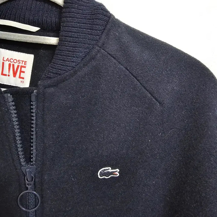[BUNJANG] Lacoste L!VE Stadium Long Coat (Navy) / [정품/XS] 라코스테 라이브 여성 울 혼방 스타디움 롱 코트 (네이비)