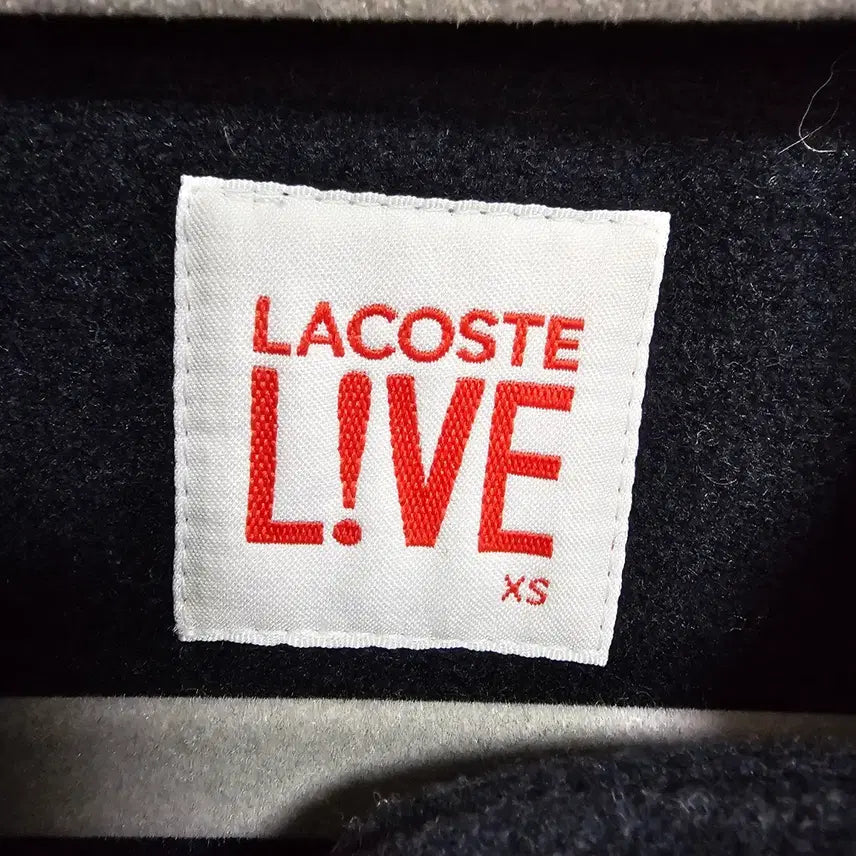 [BUNJANG] Lacoste L!VE Stadium Long Coat (Navy) / [정품/XS] 라코스테 라이브 여성 울 혼방 스타디움 롱 코트 (네이비)