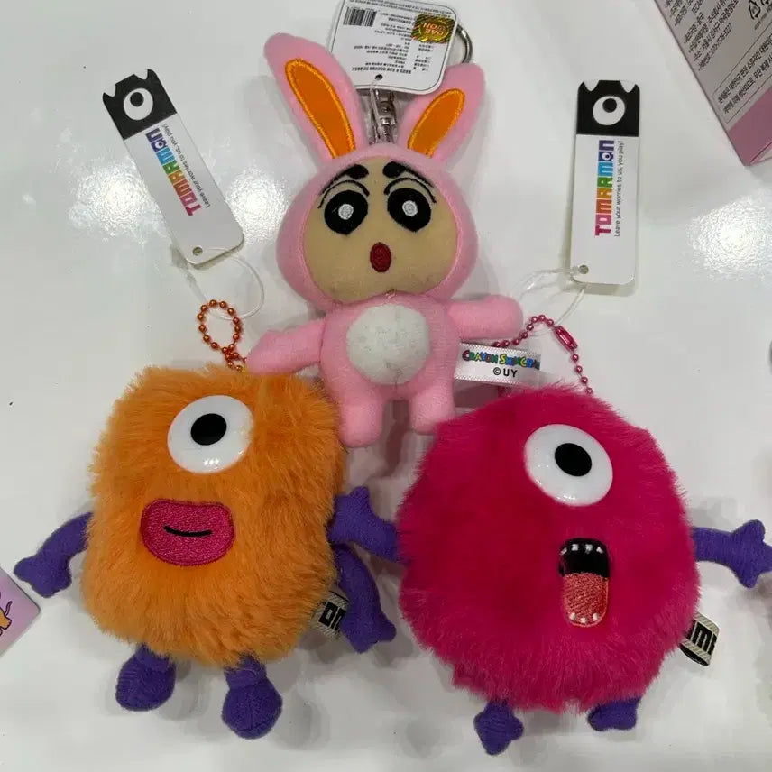 [BUNJANG] Crayon Shin-chan Tomamon Ritz Trin Keyring / 짱구 토끼 토마몬 릿츠, 트린 키링 새상품