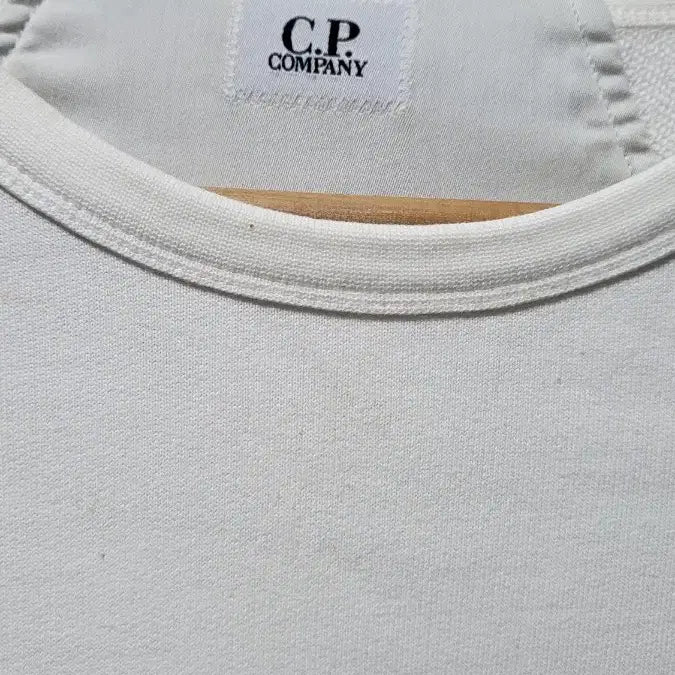[BUNJANG] CP Company White Sweatshirt with Side Zipper / CP컴퍼니 화이트 맨투맨 옆지퍼