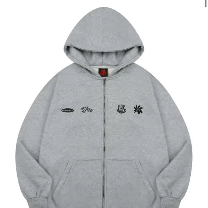 [SOLD OUT] 핫소스 그레이 기모 후드집업 M사이즈