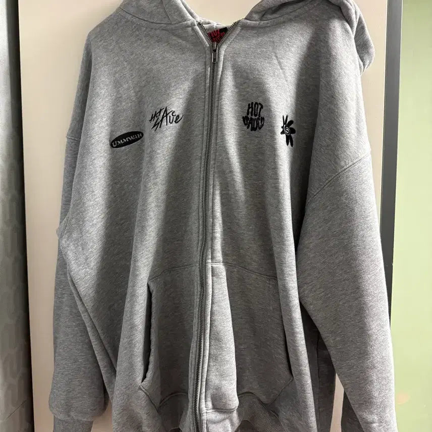 [SOLD OUT] 핫소스 그레이 기모 후드집업 M사이즈