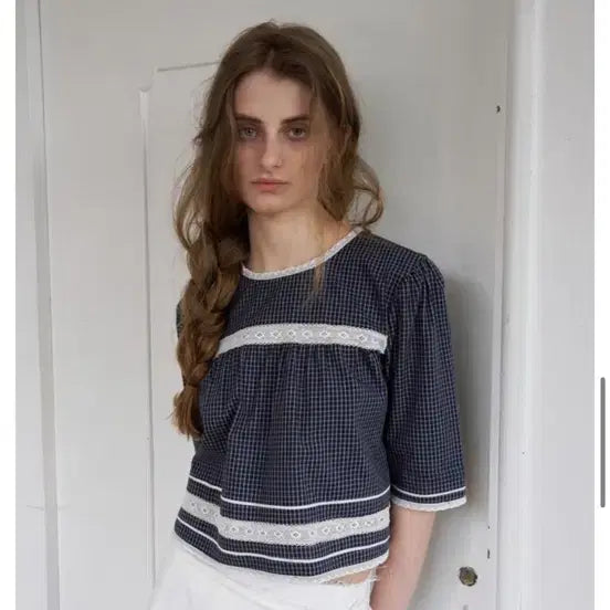 [BUNJANG] Sodingkibread 26SS Check Blouse / 쏘딩키브레드 26SS 체크블라우스