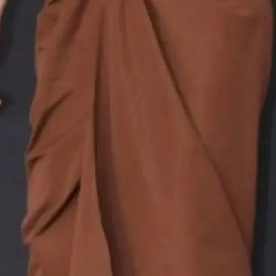 [BUNJANG] Max Mara Drape Detail Brown Skirt / (정품)막스마라 브라운 드레이핑 스커트