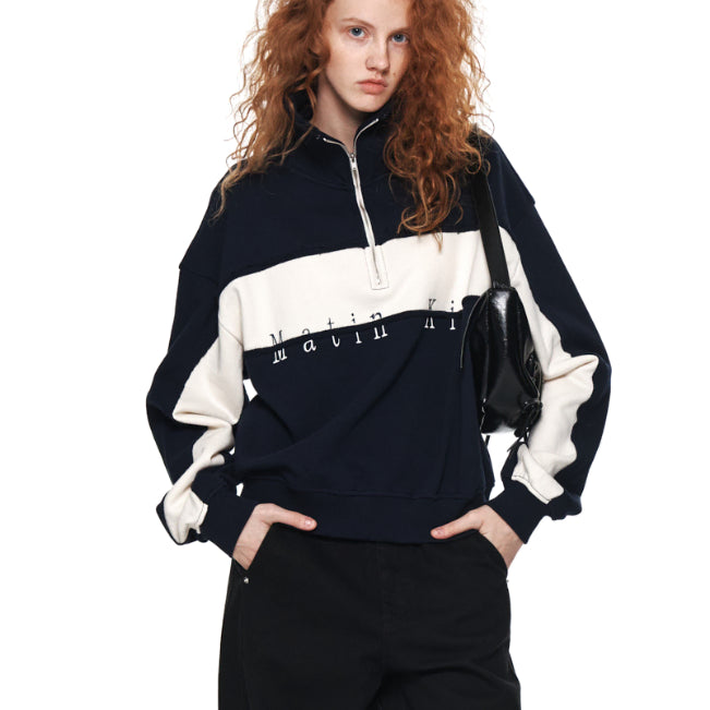 [BUNJANG] Matin Kim Half-Zip Sweatshirt / 마뗑킴 Matin Kim 반집업 맨투맨/ 공용