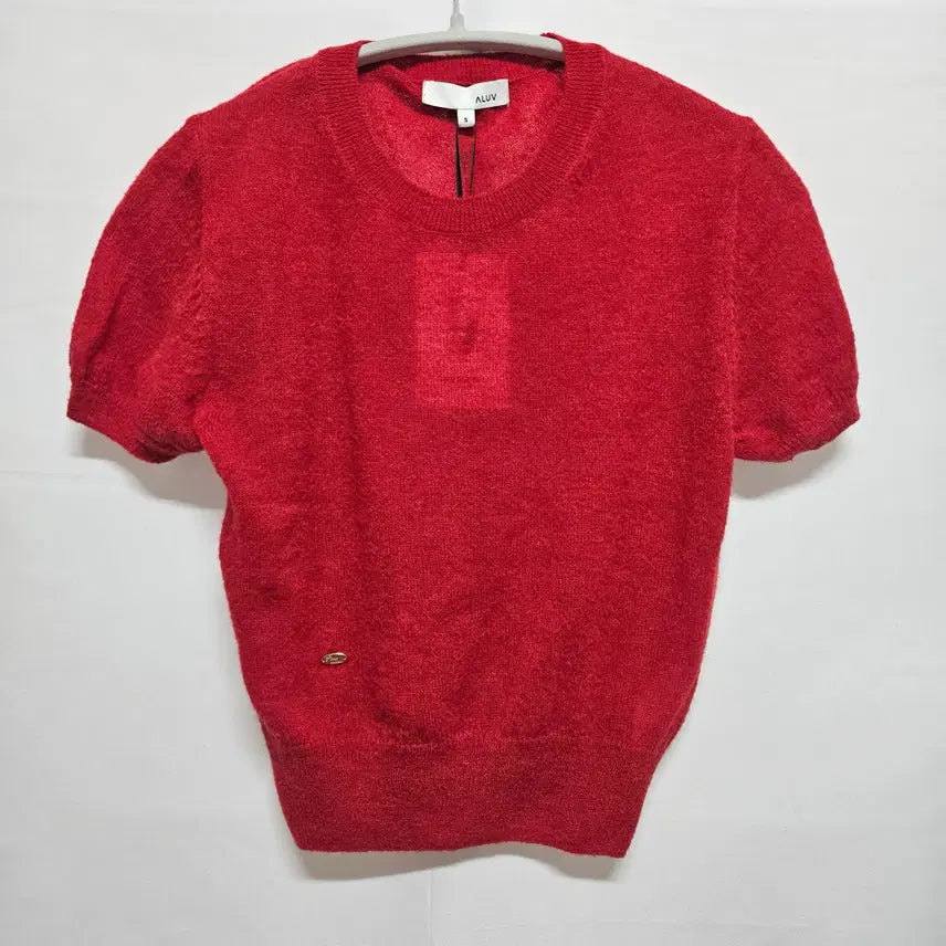 [BUNJANG] Aluv Baby Alpaca Knit Top / 에이루브 aluv 베이비 알파카 반팔 니트 S