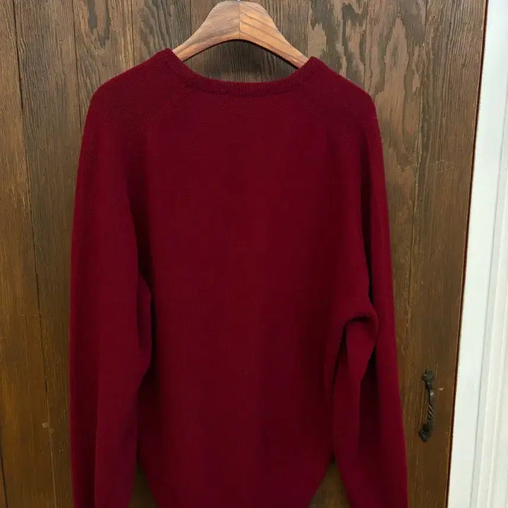 [SOLD OUT] 버버리 정품 버건디 브이넥 니트