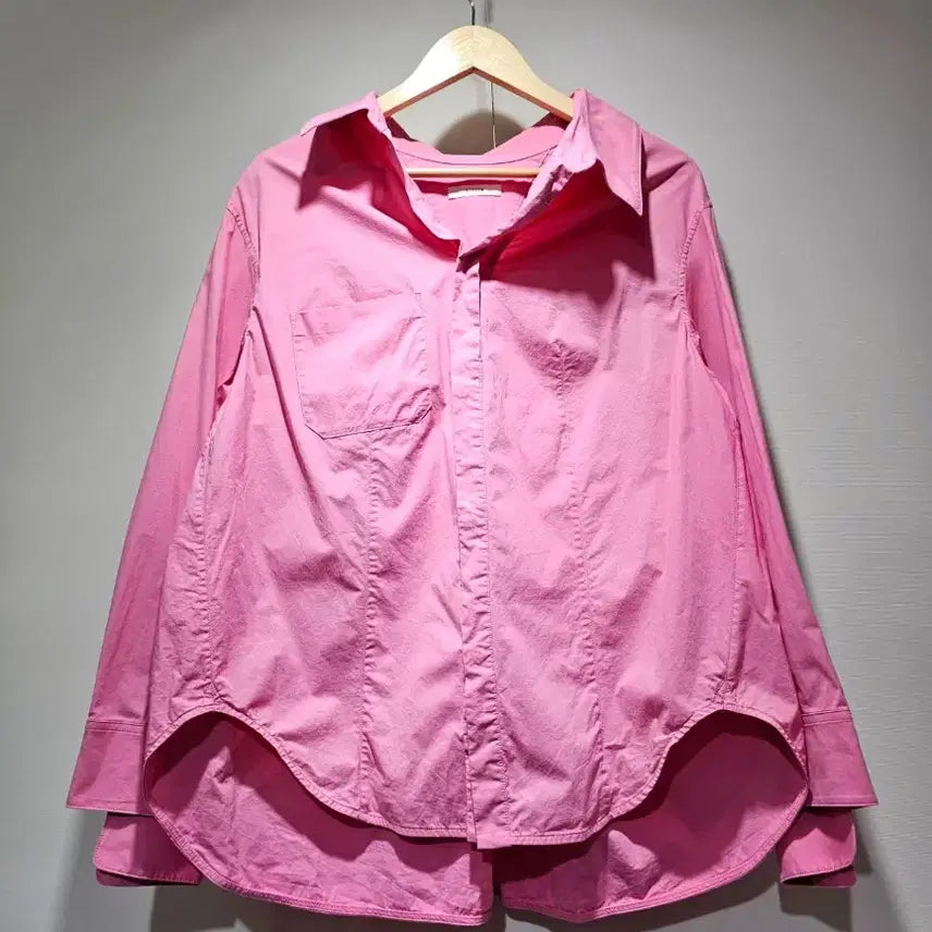 [SOLD OUT] 한섬 시스템 트윈 레이어드 핑크 셔츠 ~66 오버핏